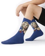 جوراب مردانه ساق بلند طرح مرلین مونرو