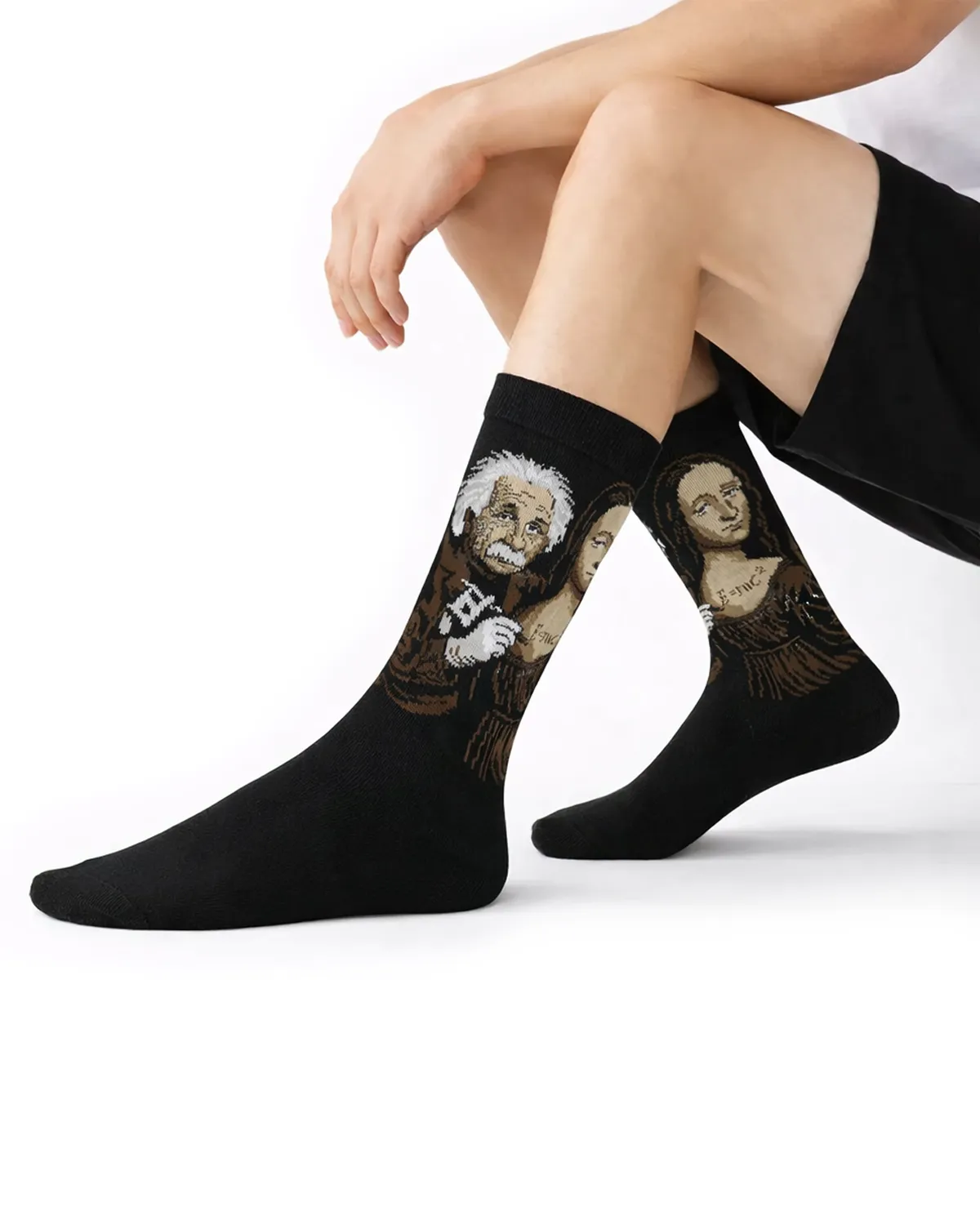 جوراب ساق بلند مردانه طرح مونالیزا