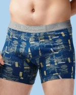 شورت پادار مردانه کش ژاکارد اسپورت طرح 709 بلکس - پک دو عددی