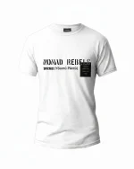 تیشرت مردانه طرح NOMAD REBELS - سفید