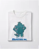 تیشرت زنانه طرح سالی کارخانه هیولاها (Monsters Inc) - رنگ سفید - تصویر 2