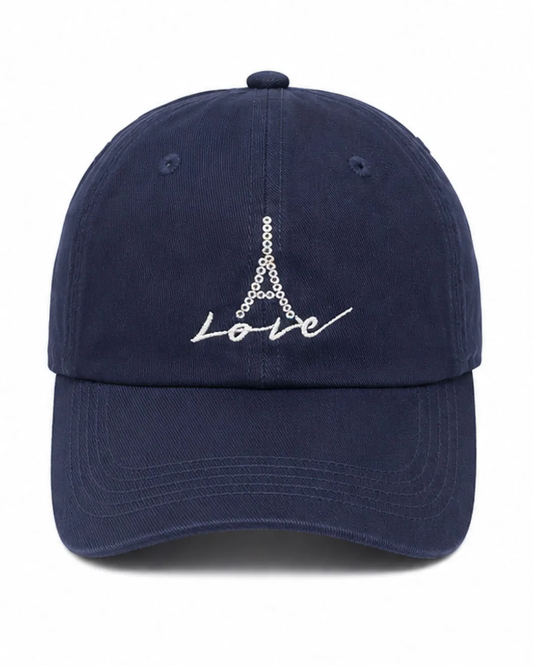 کلاه کپ سورمه‌ای طرح ایفل (مدل Love Paris)