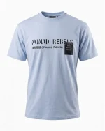 تیشرت مردانه آستین کوتاه مدل NOMAD REBELS رنگ آبی روشن