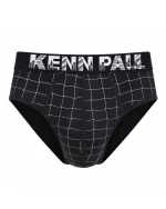 شورت مردانه اسلیپ طرح هندسی KENN PAUL - رنگ مشکی