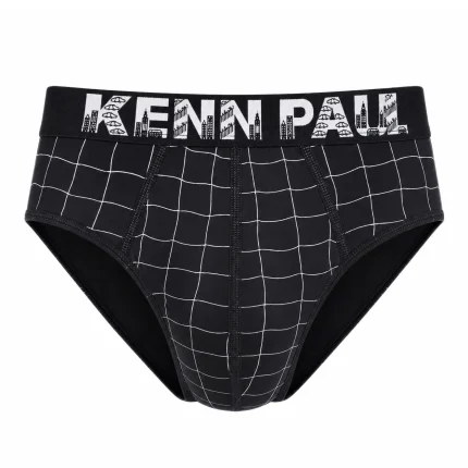 شورت مردانه اسلیپ طرح هندسی KENN PAUL - رنگ مشکی