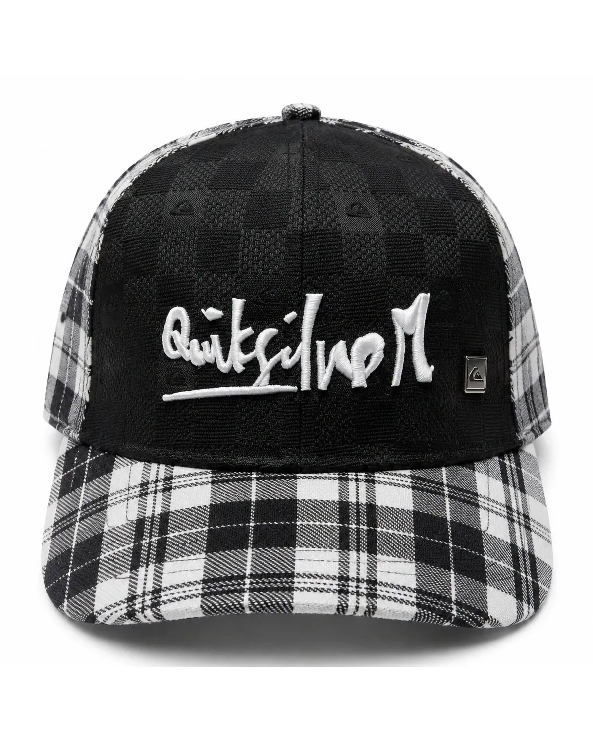 کلاه کپ مردانه Quiksilver طرح چهارخانه (مشکی و سفید)