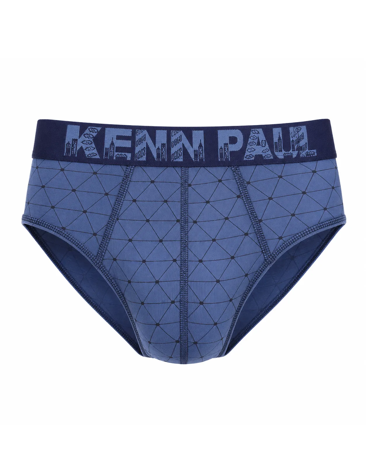 شورت مردانه اسلیپ طرح هندسی برند KENN PAUL - آبی