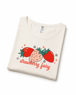 تیشرت زنانه سفید طرح Strawberry Fairy - تصویر 3