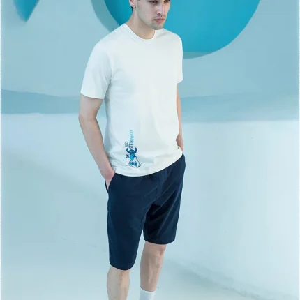 ست تیشرت و شلوارک مردانه بلکس مدل استیچ (Stitch)