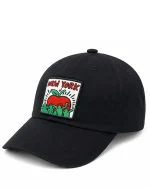 کلاه کپ مشکی کیت هرینگ (Keith Haring) طرح سیب نیویورک - تصویر 2