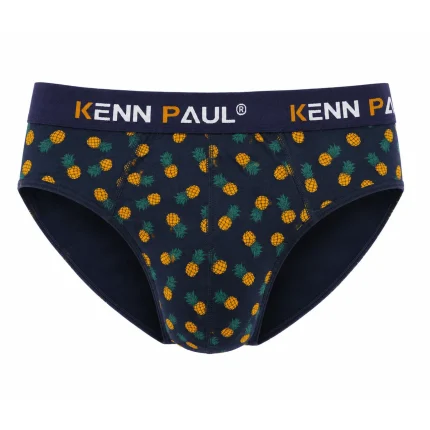 شورت مردانه اسلیپ طرح آناناس KENN PAUL - رنگ سرمه‌ای