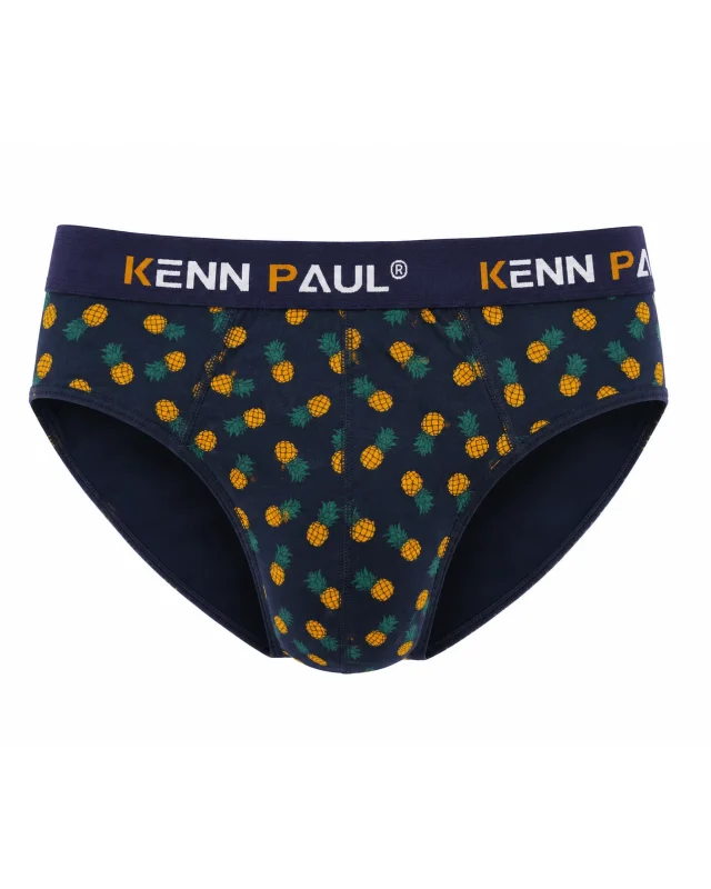 شورت مردانه اسلیپ طرح آناناس KENN PAUL - رنگ سرمه‌ای