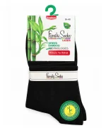 جوراب نیم‌ساق بامبو زنانه Family Socks ساده با رنگ‌ مشکی