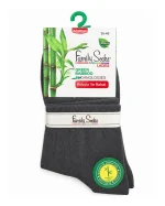 جوراب نیم‌ساق بامبو زنانه Family Socks ساده با رنگ‌ دودی