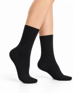 جوراب ساق‌دار زنانه مشکی پنبه‌ای Family Socks سایز 36 تا 41
