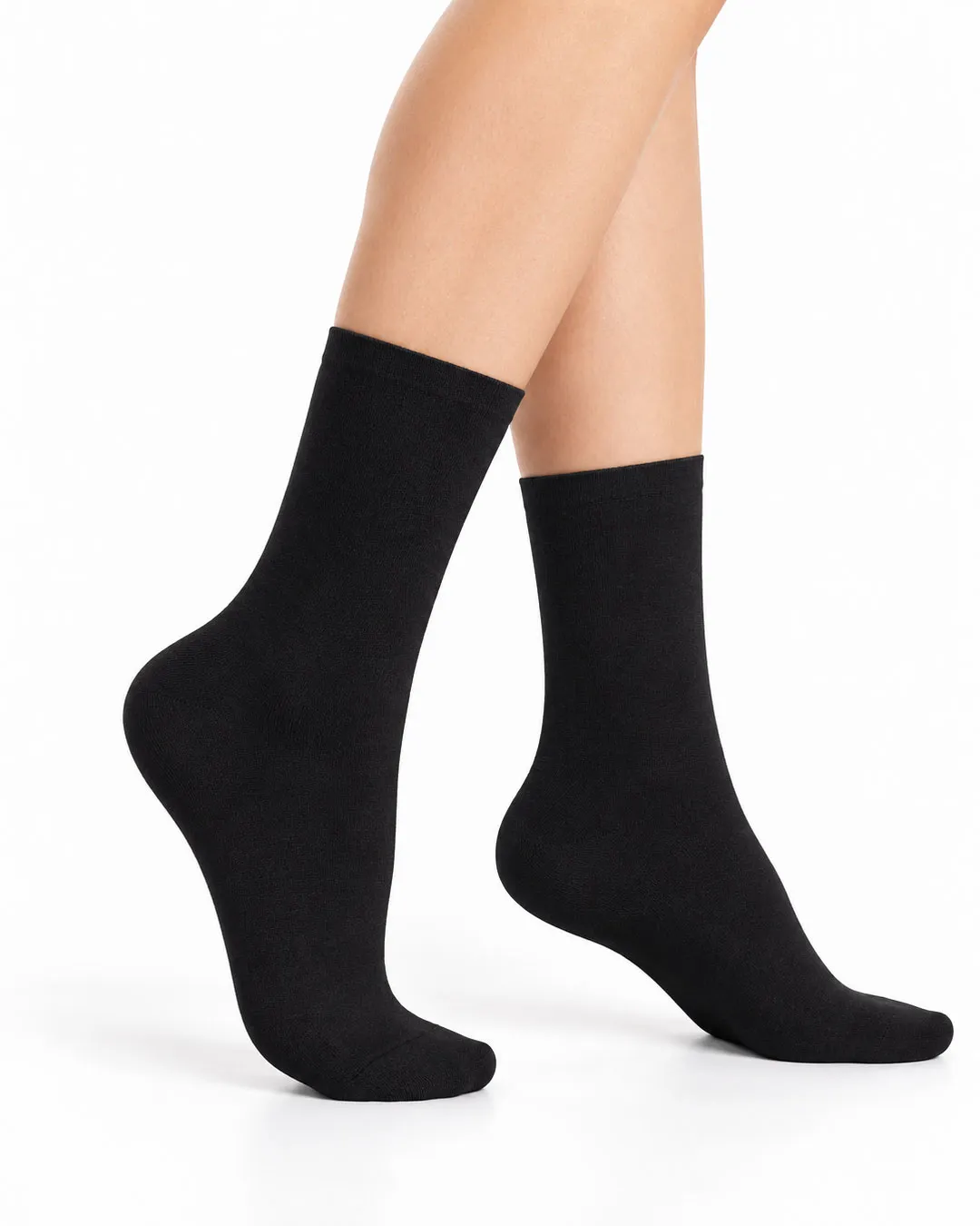جوراب ساق‌دار زنانه مشکی پنبه‌ای Family Socks سایز 36 تا 41